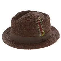 Brown Arbor Raffia Fedora Hat - Brixton Reference: 2589 | Traclet Hat Shop