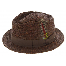 Brown Arbor Raffia Fedora Hat - Brixton