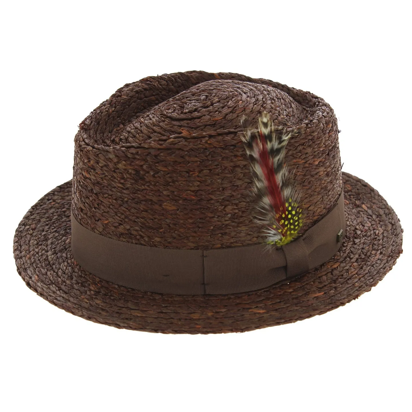 Chapeau Fédora Arbor Raphia Marron - Brixton Reference : 2589 | Chapellerie Traclet