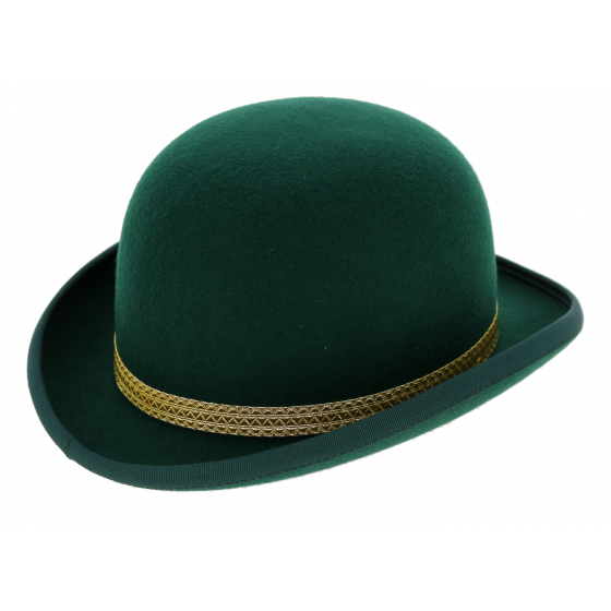 Melon Hat Wool Felt Trimmings Green - Traclet
