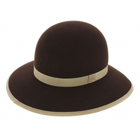 Audrey Wool Felt Wide-Brimmed Hat - Traclet