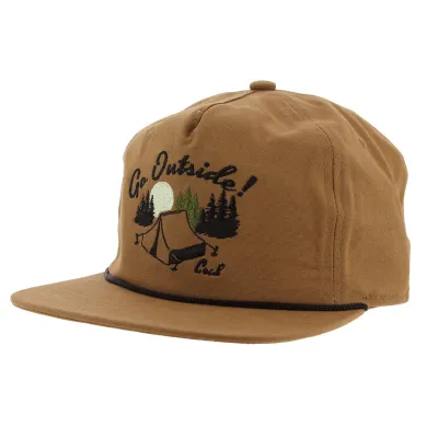 Casquette Strapback The Great Outdoors Coton Camel - Coal Reference : 5515 | Chapellerie Traclet