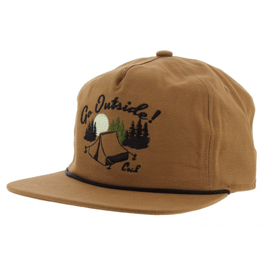 The Great Outdoors Cotton Strapback Cap Camel - Coal