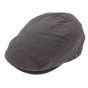 Charcoal Grey Cotton Flat Cap - Kangol