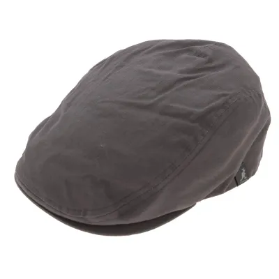 Charcoal Grey Cotton Flat Cap - Kangol Reference: 6633 | Chapellerie Traclet