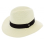 Traveller Hat The Andie Paper Straw White - Coal