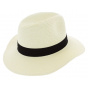 Traveller Hat The Andie Paper Straw White - Coal