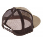 The Wilds Cotton Trucker Cap Beige & Brown - Coal