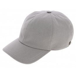 Akil Strapback Baseball Cap Light Grey Linen