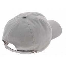 Akil Strapback Baseball Cap Light Gray Linen