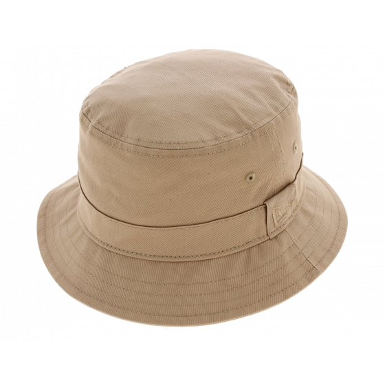 Essential Cotton Bucket Hat Beige - New Era 
