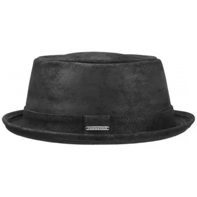chapeau pork pie cuir by broner Reference : 1589 | Chapellerie Traclet