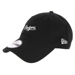 Black Cotton LA Dodgers Strapback Cap - New Era