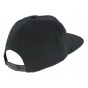 Black Cotton Script Snapback Cap - Huf