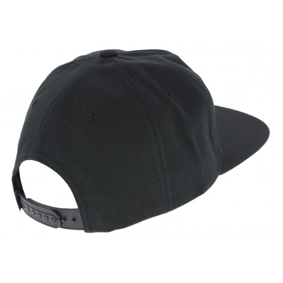 Black Cotton Script Snapback Cap - Huf Black Cotton Script Snapback Cap - Huf