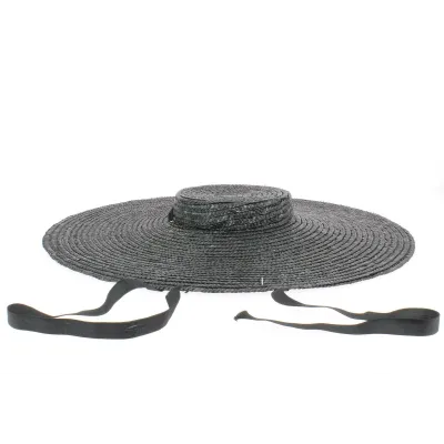 chapeau provencal noir - chapeau de paille Reference : 7513 | Chapellerie Traclet