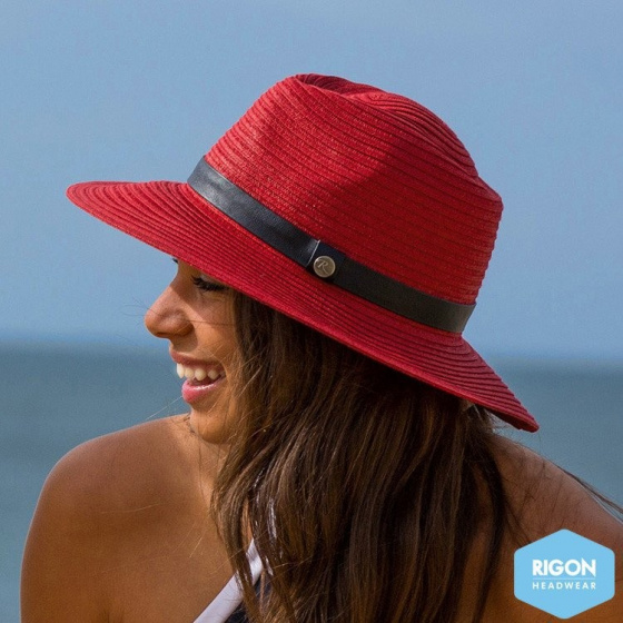 Traveller Marina Ruby Natural Fiber Hat - Rigon Headwear