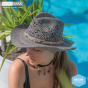 Lavina Grey Raffia Straw Cowboy Hat - Rigon Headwear