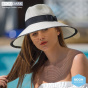 White Priscilla Wide Brim Hat Polyester - Rigon Headwear