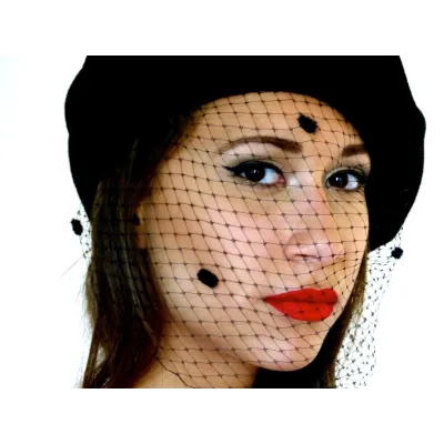 beret voilette noir - boutique de beret basque Reference : 3020 | Chapellerie Traclet