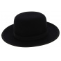 Black Wool Felt MiddleWest Hat - Traclet