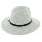 Traveller Valencia Paper Straw Hat White & Gray - Marone