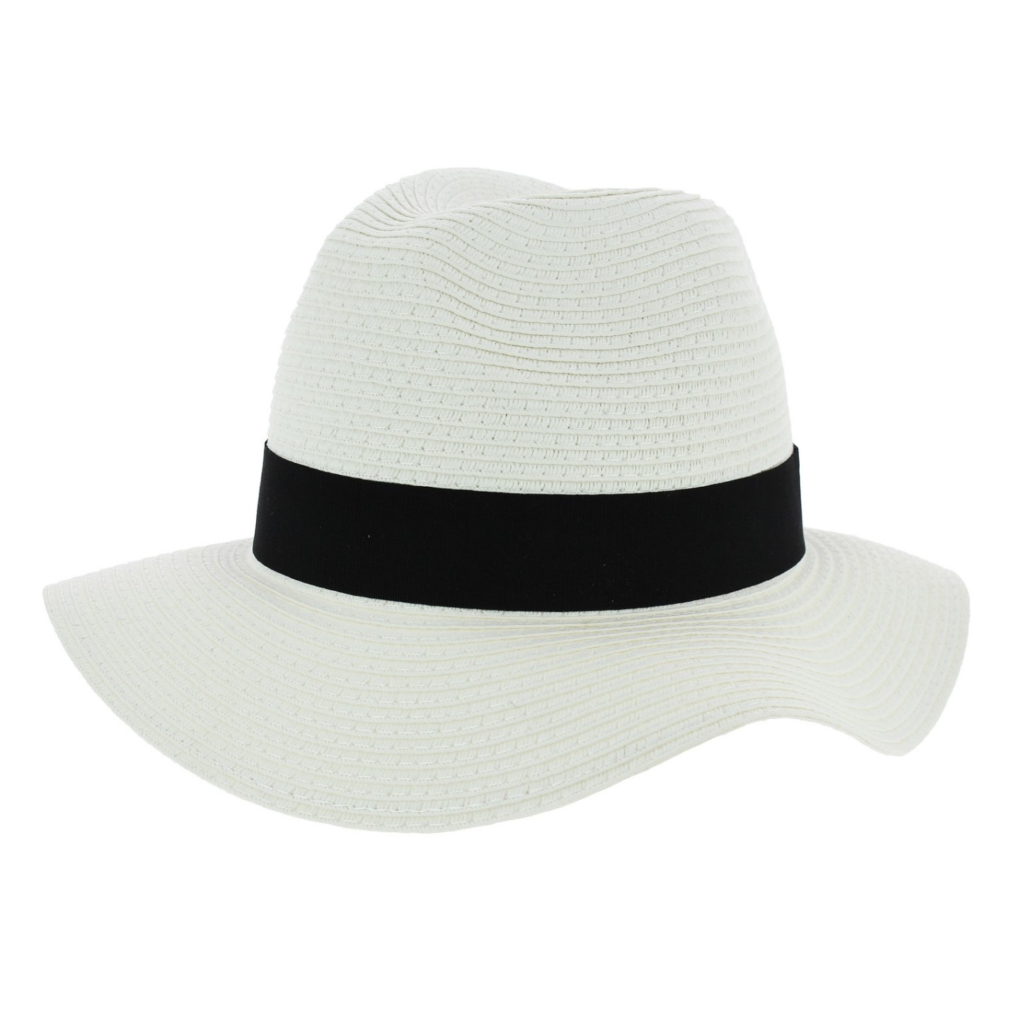 Chapeau Traveller Acapulco Paille Papier Blanc - Traclet