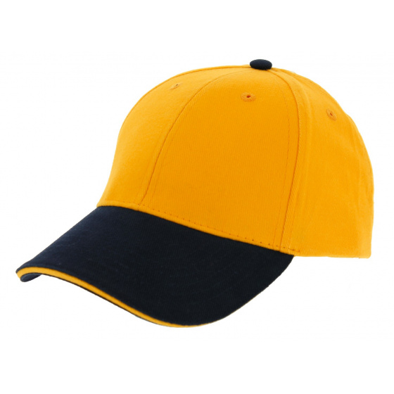 Liberty Sandwich Strapback Cap Yellow & Navy - Traclet