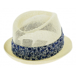 Chapeau Trilby Herbert Paille Papier Blanc - City Sport