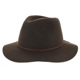 Brown Wool Felt Wesley Traveller Hat - Brixton