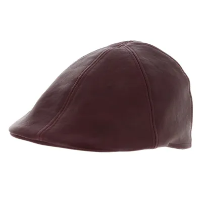 Casquette Bombée Invecchiata Cuir Prune - Traclet Reference : 7174 | Chapellerie Traclet