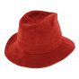 Chapeau Traveller Renna Cuir Rouge - Traclet 