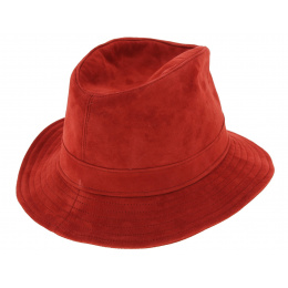Red Renna Leather Traveller Hat - Traclet