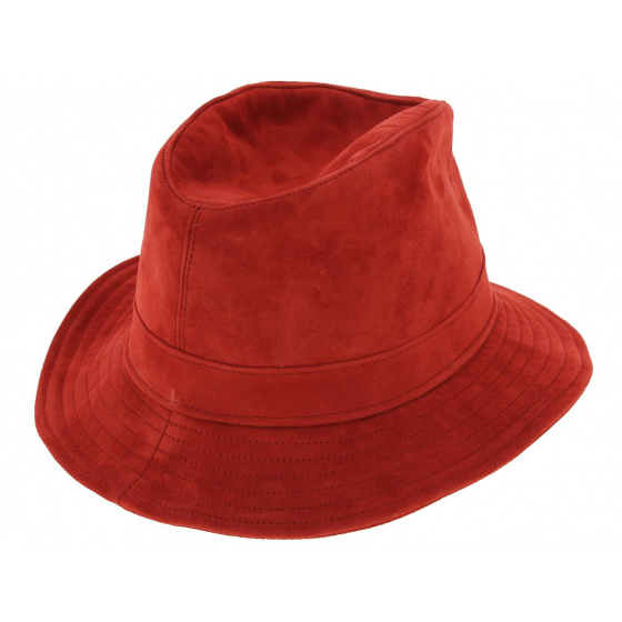 Chapeau Traveller Renna Cuir Rouge - Traclet  Chapeau Traveller Renna Cuir Rouge - Traclet