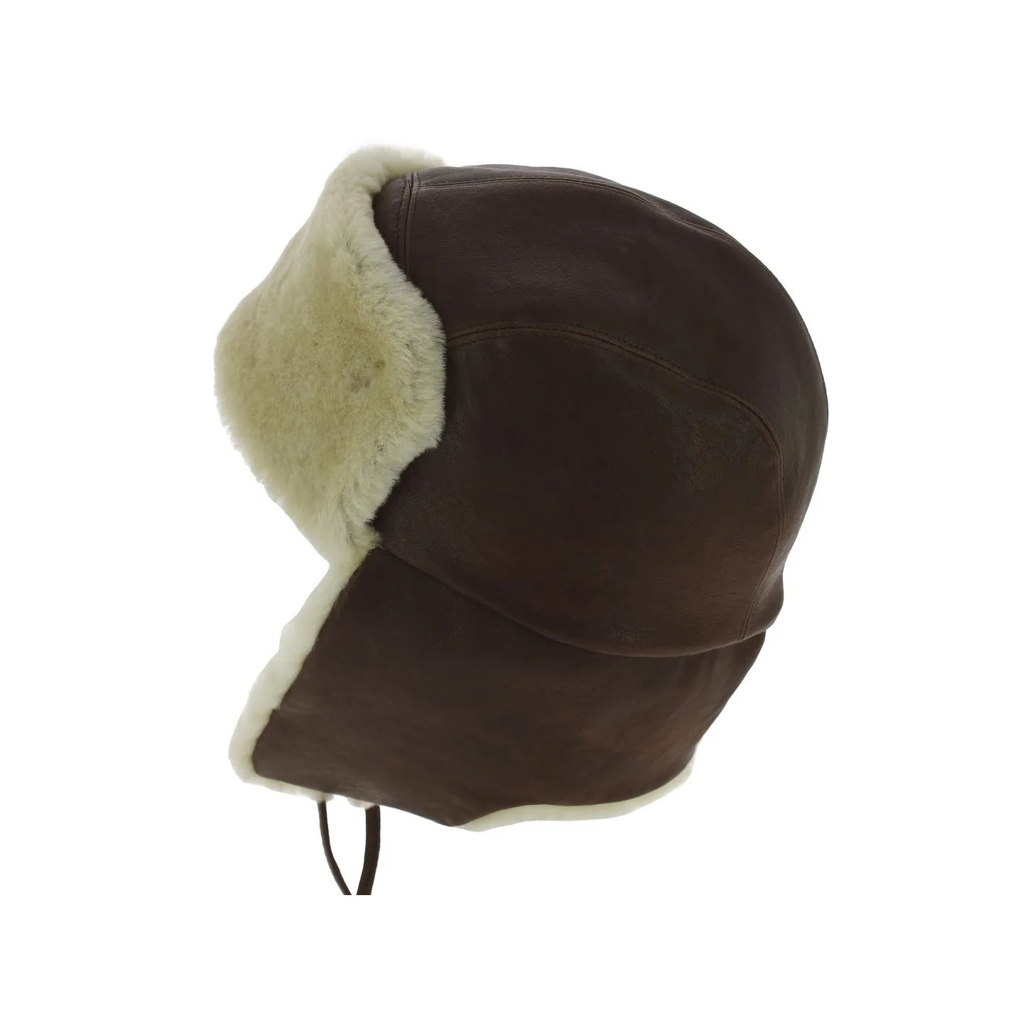 Brown Leather & Sheepskin Andventurer Ushanka - Traclet Reference: 3941 | Traclet Hatters