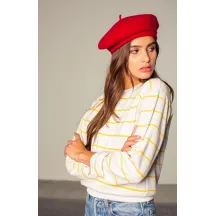 Red Wool Audrey Beret - Brixton Reference: 2953 | Traclet Hat Shop