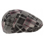 Brit Cotton Flat Cap Black & Beige - Aussie Apparel
