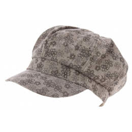 Retro Summer Edelweiss Cotton Brown Newsboy Cap - Traclet