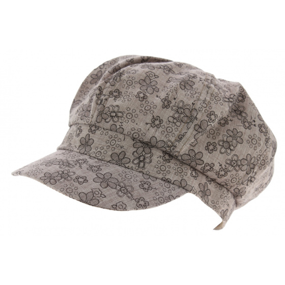 Retro Summer Edelweiss Cotton Brown Newsboy Cap - Traclet