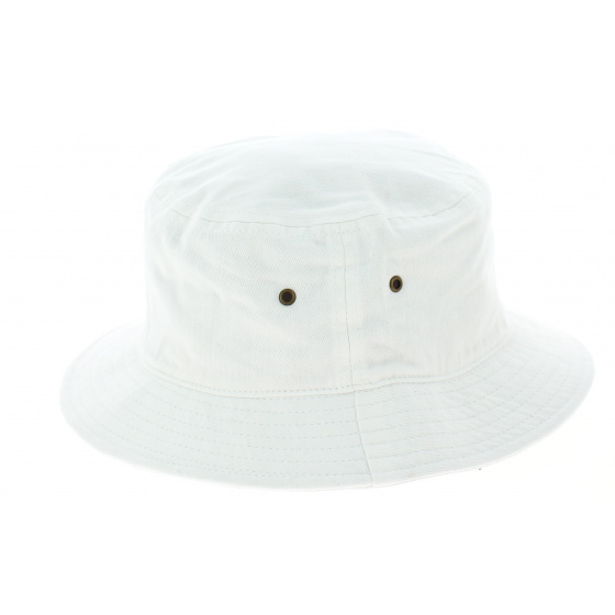 White Cotton Beachball Ros Bucket Hat - Traclet