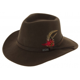 Riverhat Wool Felt Traveler Hat Brown - Hatland