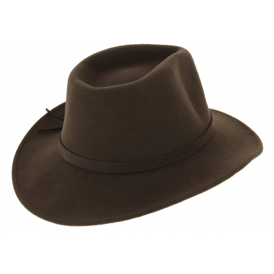 Riverhat Wool Felt Traveler Hat Brown - Hatland