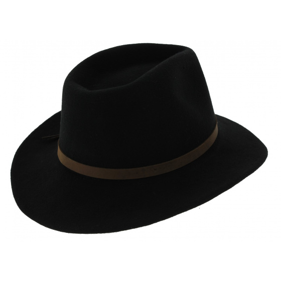 Chapeau Traveller Riverhat Feutre Laine Noir - Hatland