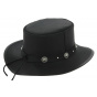 Porkpie Hat Silverado Black Leather - Head'n Home