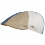 Beige patchwork domed cap
