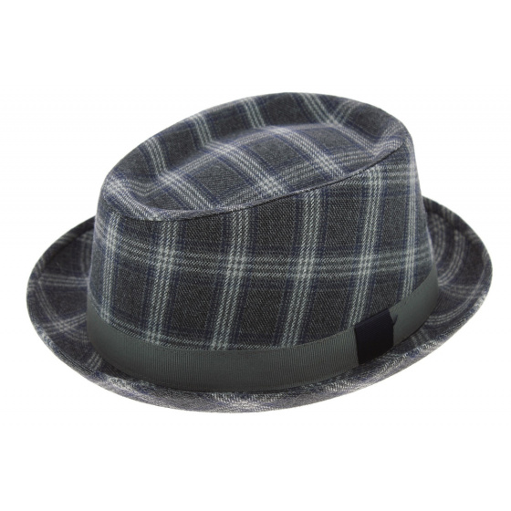 Checked Trilby / Pork Pie hat - Traclet Checked Trilby / Pork Pie hat - Traclet