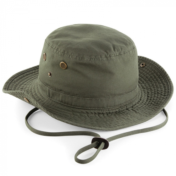 Olive Green Cotton Malindi Bucket Hat