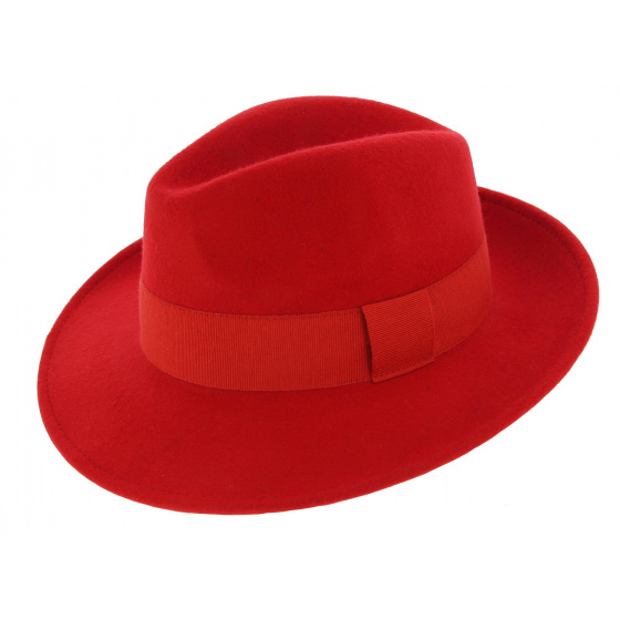 Waterproof Fedora Hat Felt Wool Vanador Red - Traclet