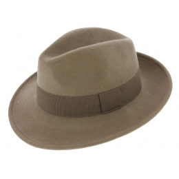 Fedora Vanador Vanador Hat Felt Wool Waterproof Beige - Traclet