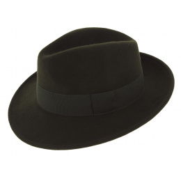 Fedora Hat Felt Wool Waterproof Hat Vanador Olive - Traclet